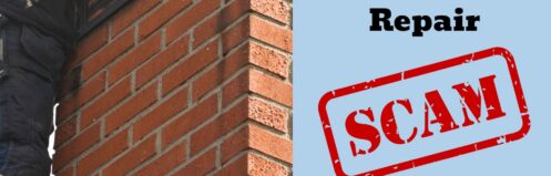 someone inspecting a chimney on a home in Alexandria, VA, following a high-pressure unsolicited visit is likely a scam